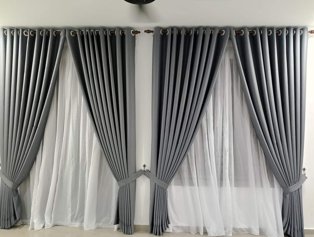 Modern Ring Double Layer Curtain