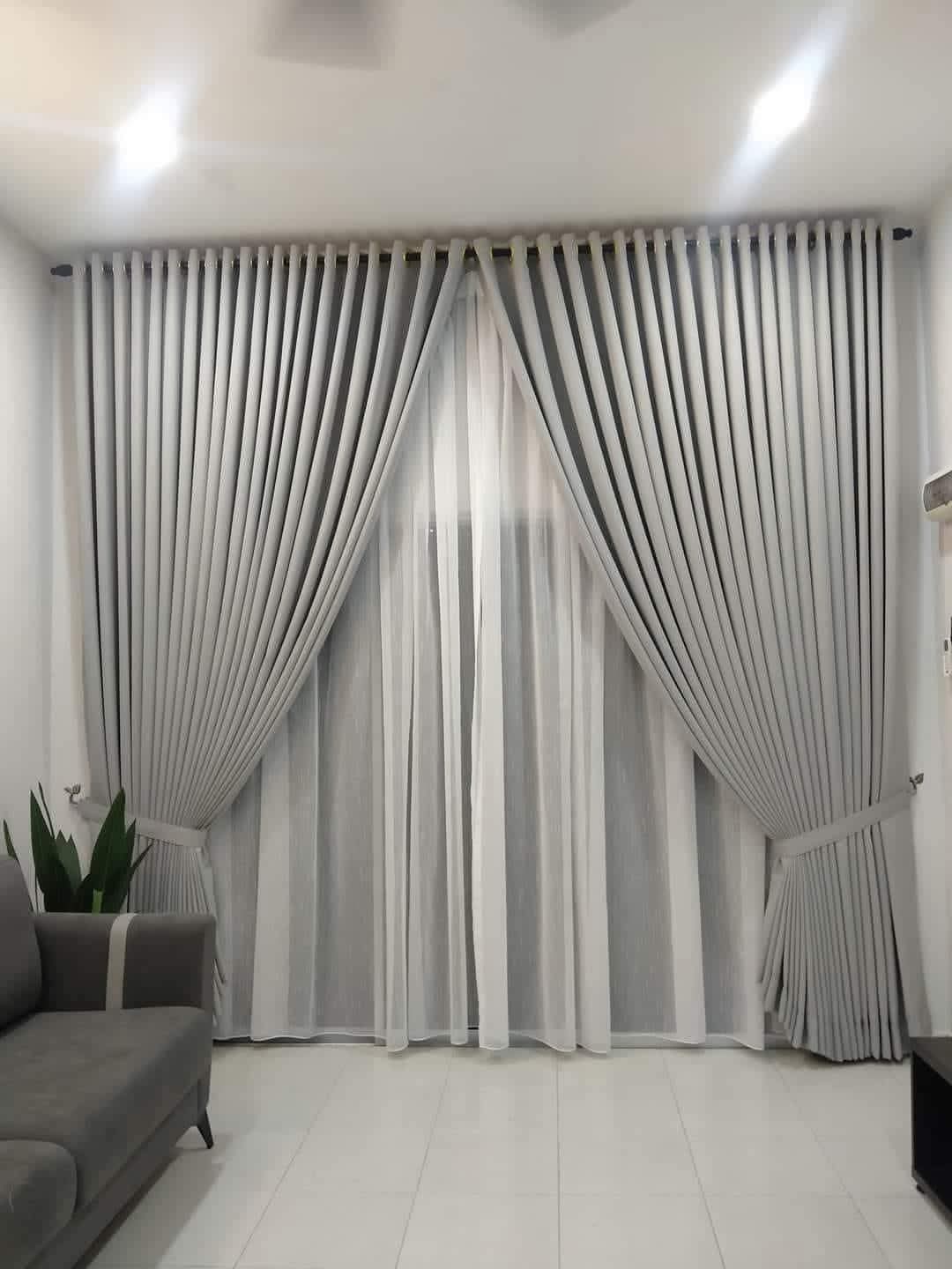 Modern Ring Double Layer Curtain